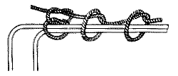 Figure: Starting Lacing with a Square Knot