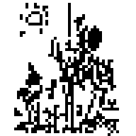 X-Face image of the Don Quixote, 1955 by Pablo Picasso. It's highly
pixelated.